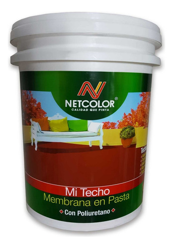 Membrana En Pasta Poliuretano 20kg Mi Techo Netcolor