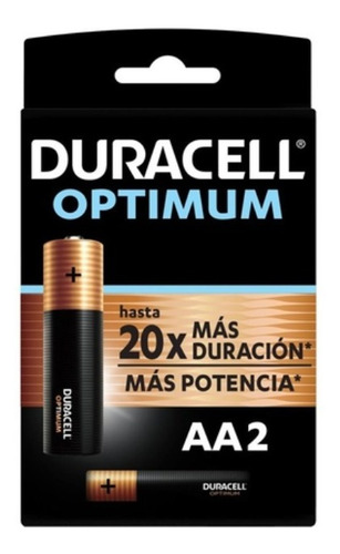 Duracell Alcalinas Optimum Aa 1.5v 2 Unidades