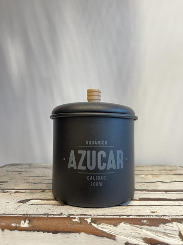 Imagen 2 de 3 de Tarro Yerba O Azúcar Aluminio Enlozado Cierre Hermético 1.8l