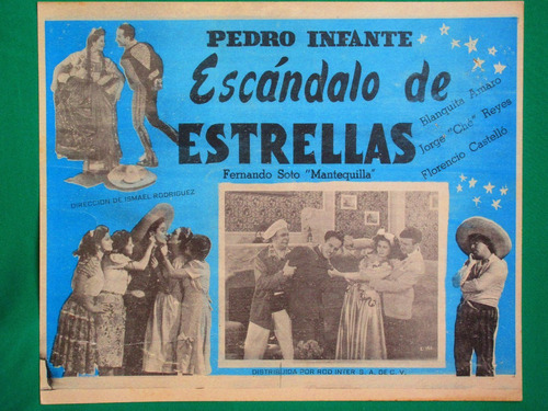 Pedro Infante Escandalo De Estrellas Orig Cartel De Cine A