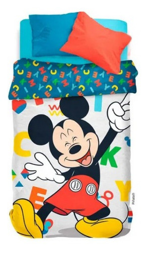 Cubrecama / Acolchado 1 - 1 ½ Plazas - Mickey - Disney