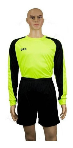 Imagen 1 de 1 de Camiseta De Arquero Drb Color Amarillo Neon - Negro