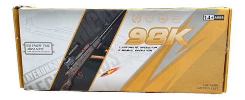 Rifle 98k Juguete Lanzador De Hidrogel Automático Gelsoft
