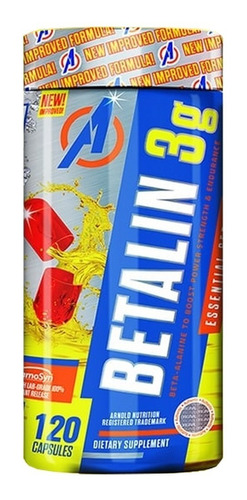Betalin 3g Beta-alanine Arnold Nutrition 120 Caps Sabor Sem sabor