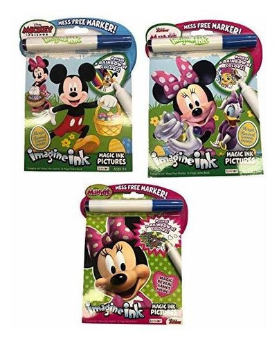 Imagine Ink Coloring Book Set Minnie Mouse - 3 Magic Ink Bo