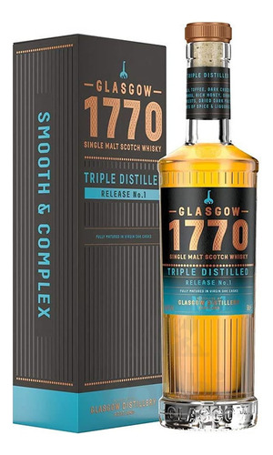 Whisky Glasgow 1770 Single Malt Triple Distilled 500ml