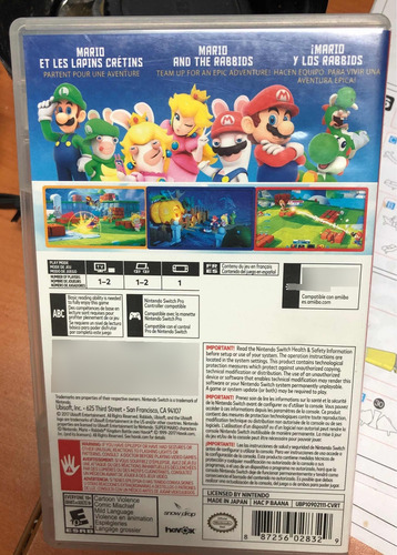 Nintendo Switch Mario Rabbids Videojuego Físico (Usado)
