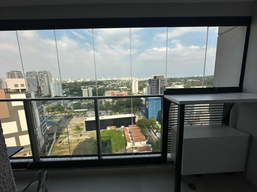 Apartamento Studio 28 Metros Mobiliado Completo À 100mts Metrô Brooklin