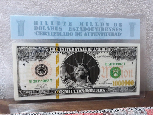 Billete Millon De Dolares Estadounidenses Souvenir Regalo