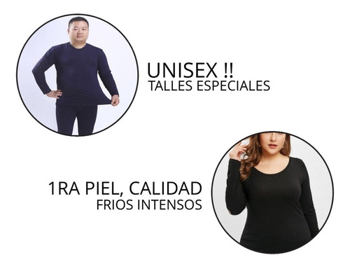 Camiseta Termica Unisex 1ra Piel Talle Especial Frio Intenso