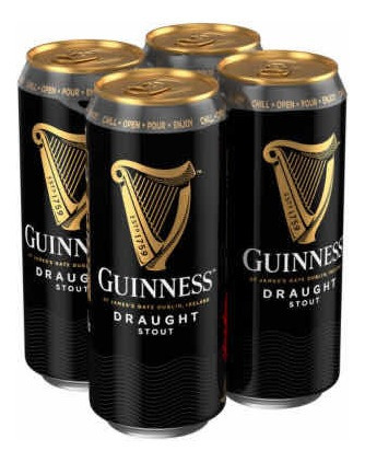 Cerveza Guinness Draught - Nitrogenada - Importada