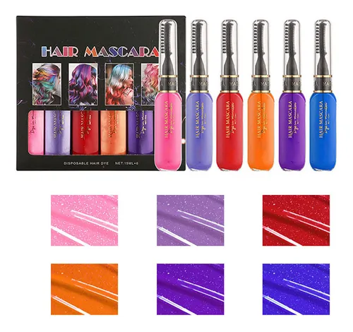 Tinte De Cabello Para Niñas, 6 Colores, Máscara Temporal