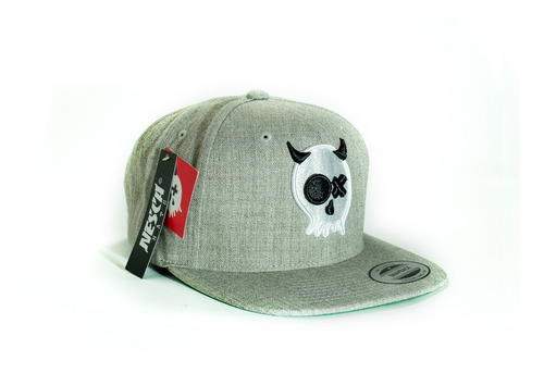 Gorra Gris Original Nesca Hats #elacordeonero Calavera