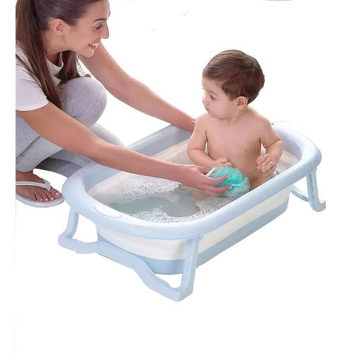 Bañera Plegable Tina De Baño Antideslizante Infantil Bebé