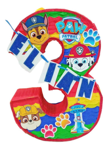 P. Paw Patrol Número Niña Niño 