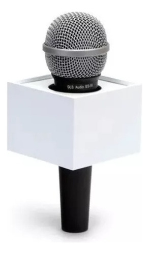 Cubo Microfono, Porta Logo Microfono, Cubo Acrilico