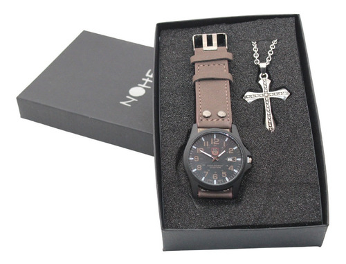 Reloj Hombre, Estuche, Set Elegante De Regalo, Cruz