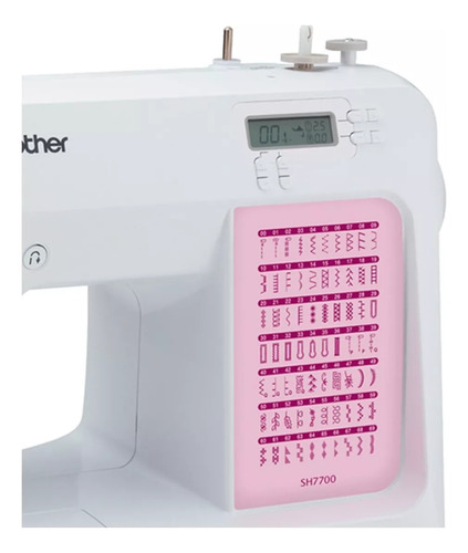 Máquina De Coser Brother Digitalizada De 70 Puntadas Blanco/rosa