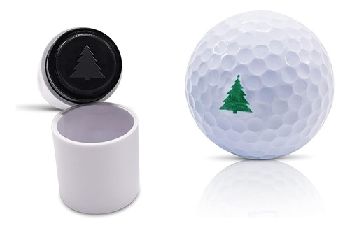 Sello De Árbol De Navidad Emoji Pelota De Golf