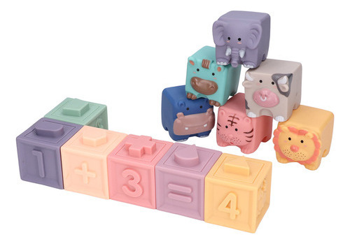 Juguete Educativo Baby Soft Stacking Building Blocks Learn 