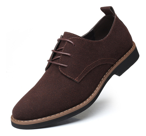 Zapatos Oxford Casual De Cuero De Ante Para Hombre