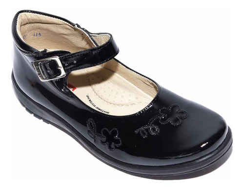 Zapato Niña Dogi 7501 Piel Charol Escolar Con Arco 22-24.5