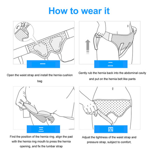 Cinturón De Soporte Para Hernia Inguinal Masculina Ajustable