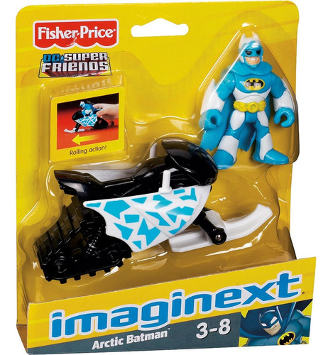 Fisher-price Batman Ártico Con Moto De Nieve