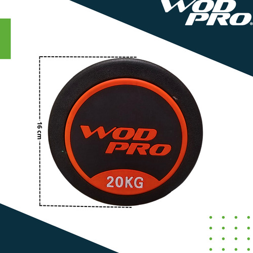 Barra Z Wodpro Peso Integrado 20kg Gym Cross Color Negro