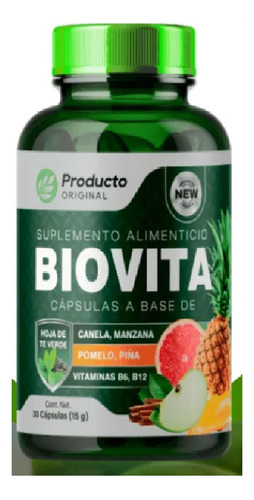 Biovita Aceleración Metabolismo Y Disminuir Ansias 30capssfn Sabor Sin Sabor