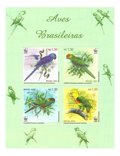 Bloco 119 Fauna Aves Brasileiras Araras E Papagaios