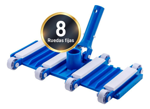 Barrefondo Limpia Piletas Flexible Pearl 8 Ruedas