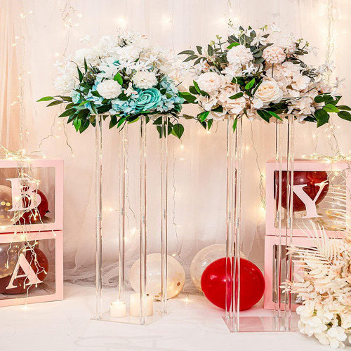 Soporte De Flores Acrílicos Soporte De 25cmx25cmx50cm