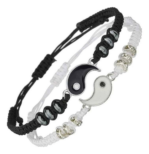 2pcs Pulsera Pareja Mejor Amigo, Pulsera Yin Yang A