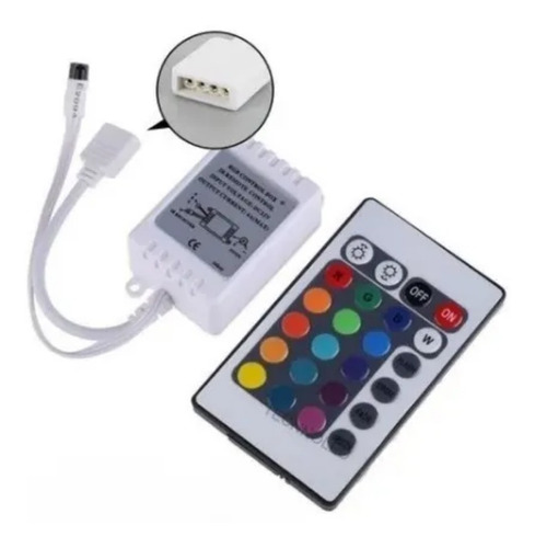 Kit Controle Controlador Emenda Para Fita Led Rgb 3528 5050 Tensão de operação 2A 12V