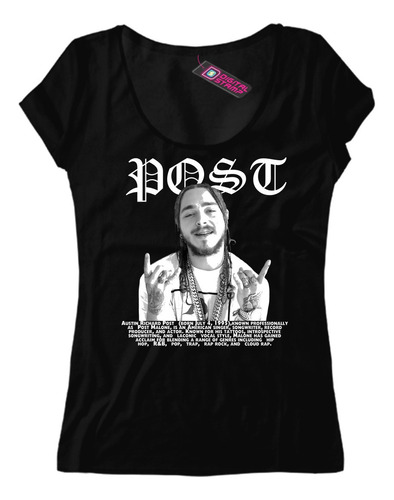 Remera Mujer Post Malone Rap Hip Hop Rh15 Dtg Premium