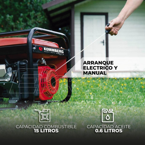 Generador 7hp Kommberg Monofásico 3100w Manual Kb-g3900e