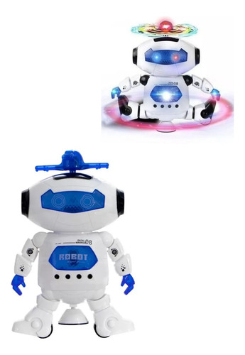 Robô Brinquedo Robocoptero Som Luzes Movimento Hélice Menino
