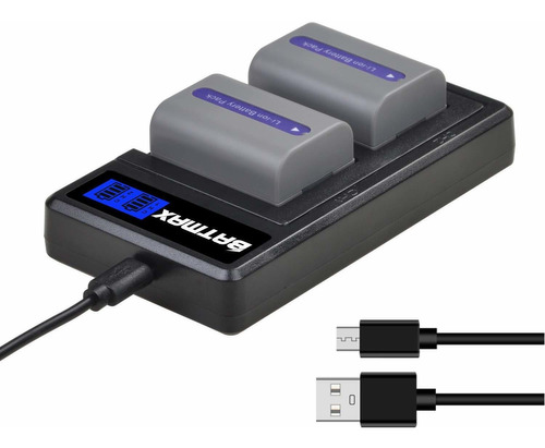 Bateria Np Fp50 1250 Mah Cargador Usb Lcd Dual Para Sony