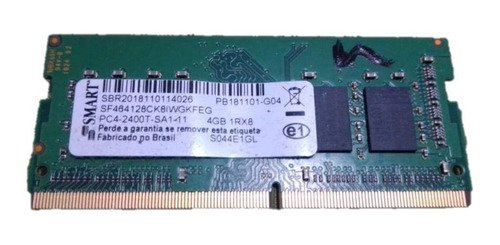 Imagem 1 de 1 de Memoria Notebook 4gb Ddr4 Smart 2400t Sf464128ck8iwgkfeg