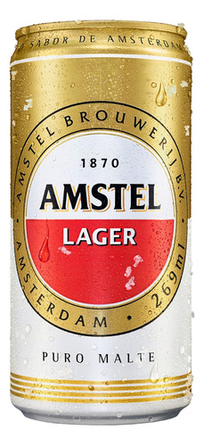 Cerveja Amstel Puro Malte Lager lata 269ml