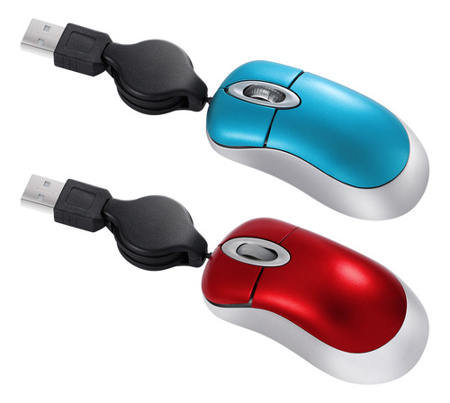 Mini Cable Retráctil Compacto Para Mouse Óptico Usb Ledmomo