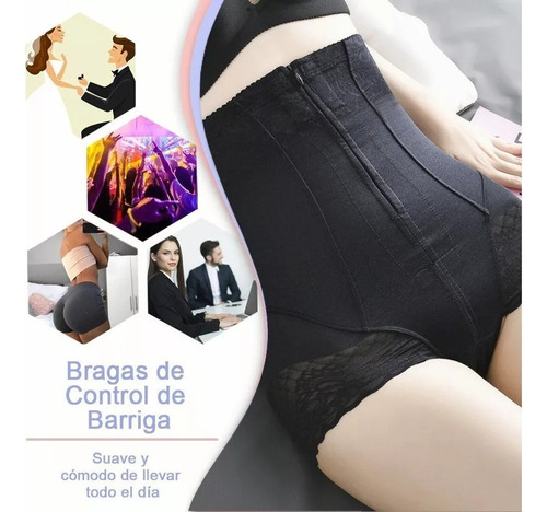 Bragas Control Abdomen Cinturón Alto Para Mujer Fajas Cor