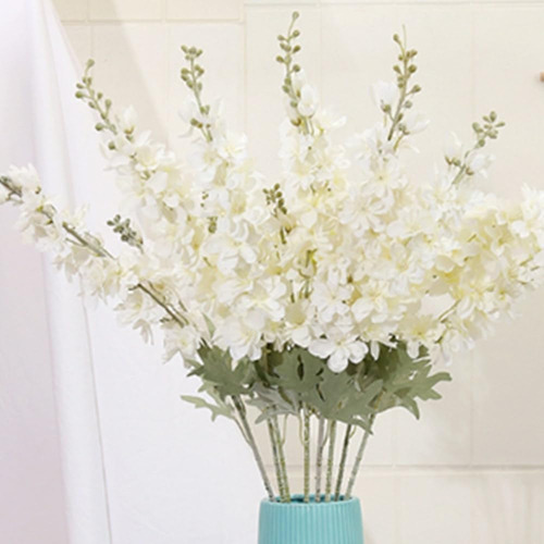 33,5 Pulgadas 6 Piezas De Flores Artificiales Delphinium Fl