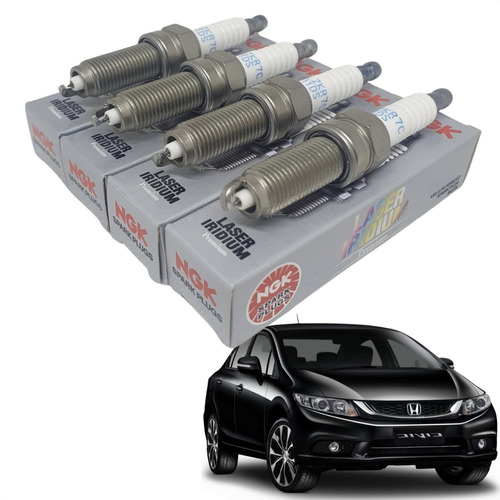 Jogo Vela Ignição Laser Iridium Honda Civic Crv Hrv