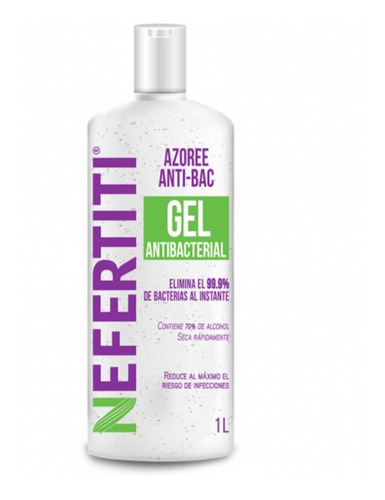 Gel Antibacterial Azore Anti-bac Nefertiti 70% Alcohol Litro