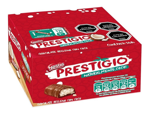 Chocolate Prestigio® barra caja 16 unidades por 35g
