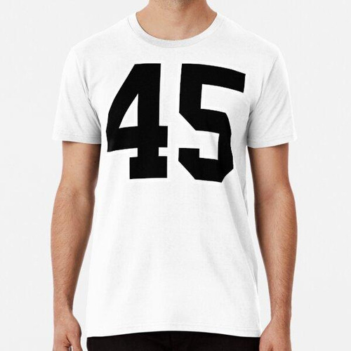 Remera Jersey Number 45 Forty-five Red Black Sporty Algodon 