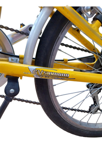 Bicicleta Aurora Plegable Aluminio 6v Folding Rodado 20 Amarillo 50 Cm (Usado)