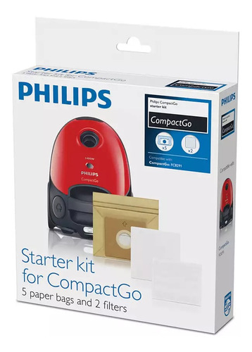 Imagen 1 de 5 de Repuesto Bolsa Fc8018 X5 Aspiradora Philips Fc8291 + Filtros